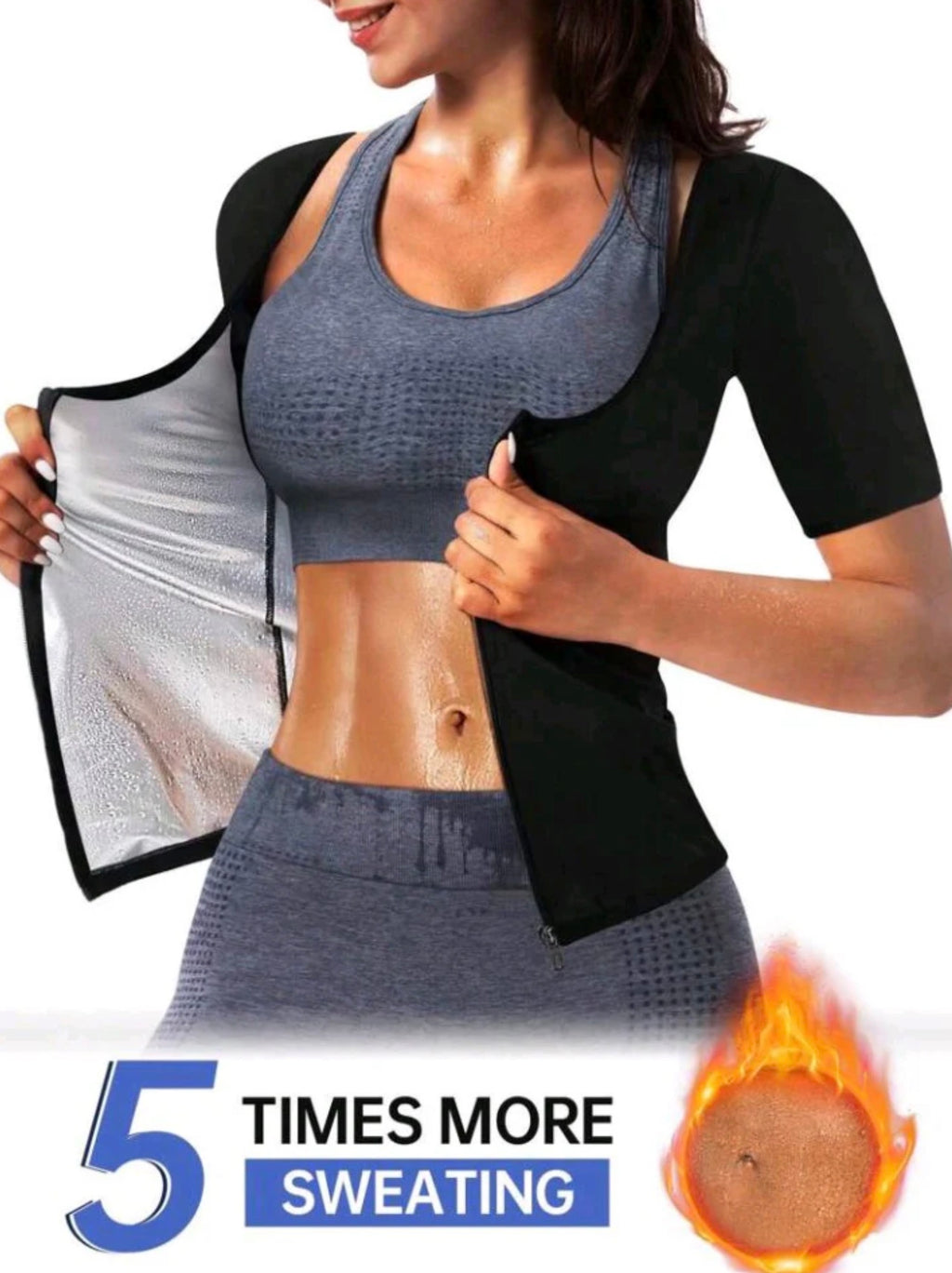 Short Sleeve Body Shaping Fitness Tight Suit