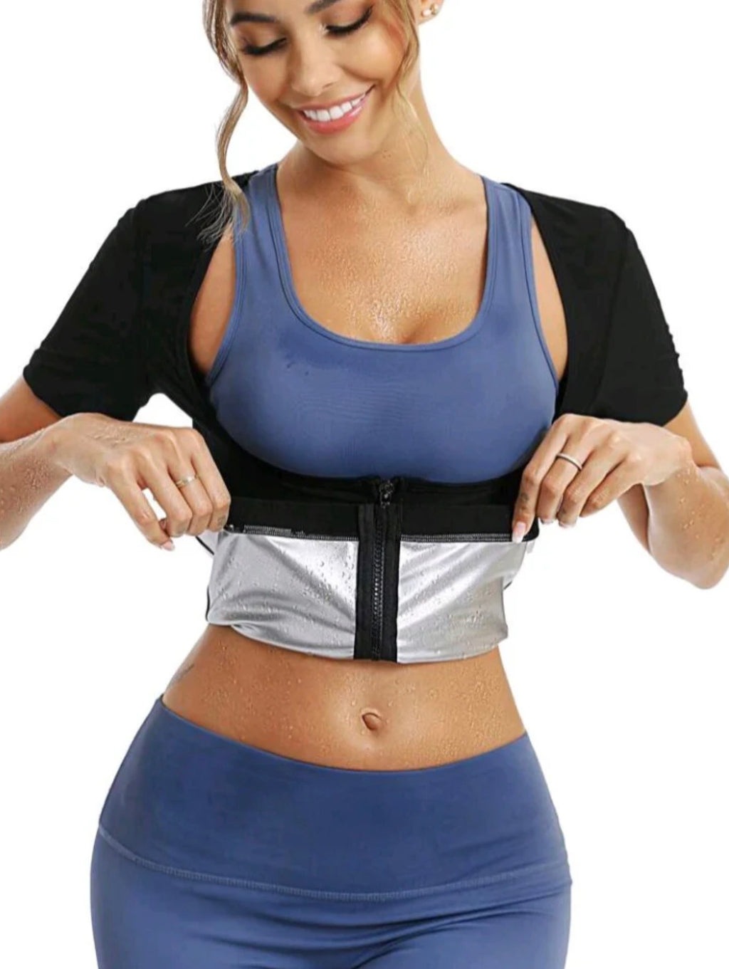 Short Sleeve Body Shaping Fitness Tight Suit